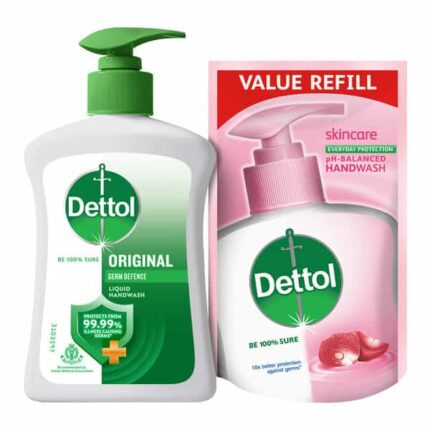 Dettol Original Handwash Pump + Free Skincare Refill 200ml + 175ml