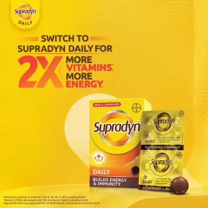 Supradyn Daily Multivitamin For Men & Women Builds Energy & Immunity Strip Of 15 Tablets
